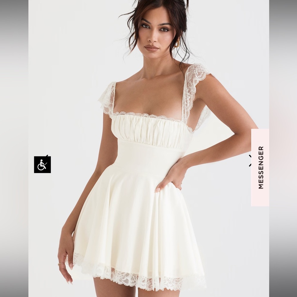 House of CB Kaia Ivory A-Line Mini Dress